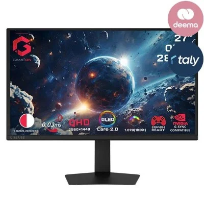 GAMEON Signature X Series 27" OLED QHD, 280Hz 0.03ms HDMI 2.1 Gaming Monitor (Supports PS5) - Black